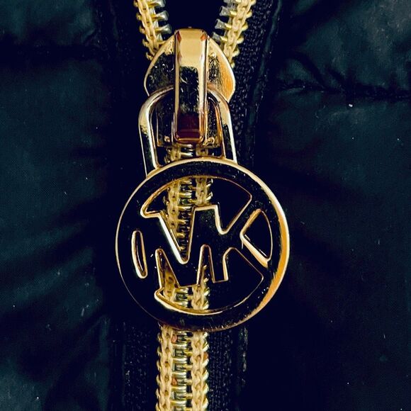 NWT Gorgeous Black MICHAEL KORS L Packable Quilted Goose Down Puffer Jacket - Picture 6 of 16